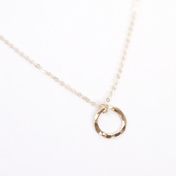 日向坂46着用＊送料無料【14kgf】月ネックレス / 槌目 / mini（40cm）ゴールド　チェーン　華奢　シンプル 4枚目の画像