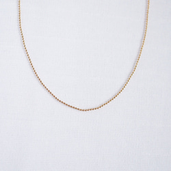 送料無料【14kgf】流星群ネックレス ボールチェーン（40cm）シンプル　華奢　ゴールド　レディース　メンズ 1枚目の画像