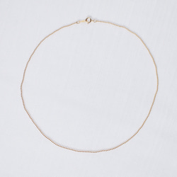 送料無料【14kgf】流星群ネックレス ボールチェーン（40cm）シンプル　華奢　ゴールド　レディース　メンズ 3枚目の画像