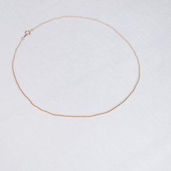 送料無料【14kgf】流星群ネックレス ボールチェーン（40cm）シンプル　華奢　ゴールド　レディース　メンズ 7枚目の画像