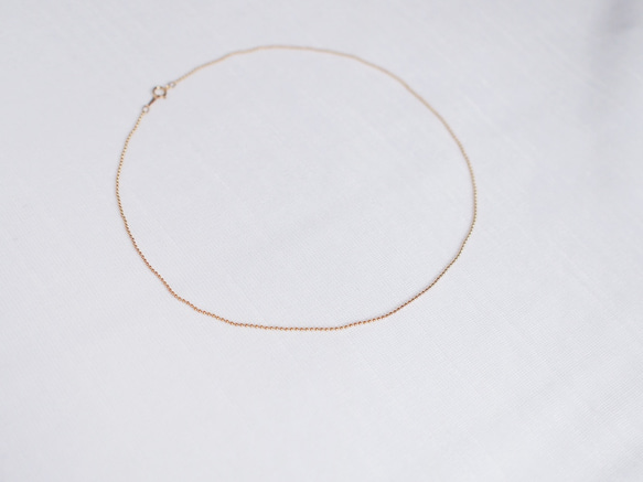 送料無料【14kgf】流星群ネックレス ボールチェーン（40cm）シンプル　華奢　ゴールド　レディース　メンズ 7枚目の画像