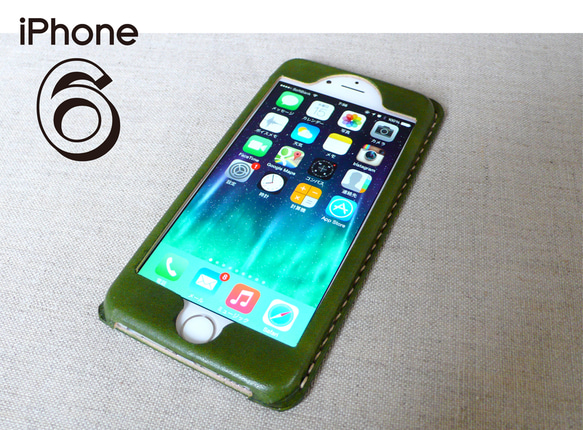 【受注制作】iPhone6/6s専用ケース｜モスグリーン 1枚目の画像