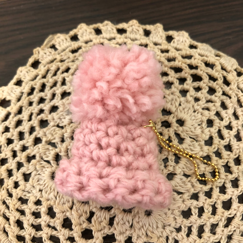 ミニチュア帽子　ストラップ　チャーム ミニチュア帽子ストラップ ピンク バッグチャーム mmzk * kobo