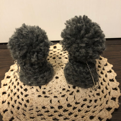 ミニチュア帽子ストラップ グレー バッグチャーム mmzk * kobo 通販