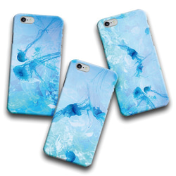 【受注生産】Blue gem jellyfish《側表面印刷スマホケース》 2枚目の画像