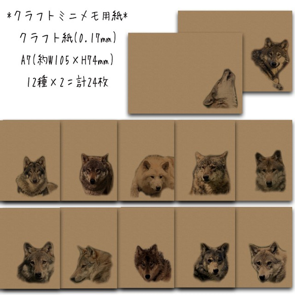 【送料無料】Wolf's stationery set 5枚目の画像
