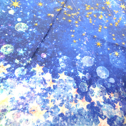 【☆再販無 / 在庫限り☆】星舞夜 大判ハンカチ (約52×52cm) ミニスカーフ/宇宙/幻想的/ユニーク 3枚目の画像