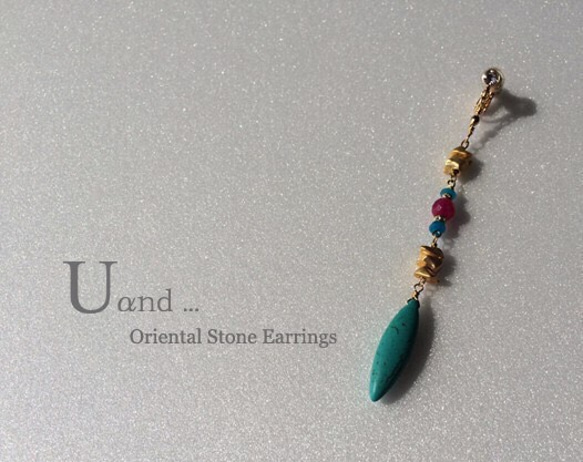 Oriental Stone Earrings 1枚目の画像