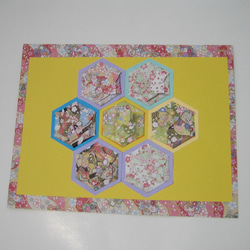 ハニカム花畑カードA４サイズ 4枚目の画像