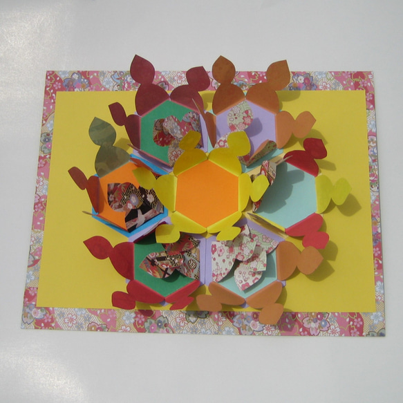 ハニカム花畑カードA４サイズ 5枚目の画像
