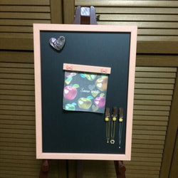 《送料無料》木製黒板マグネットボード(さくら)A3 1枚目の画像