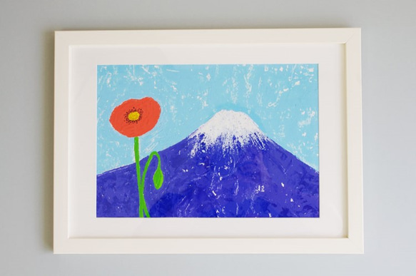 SALE  富士山　油絵（原画　額付き）29×40ｃｍ 1枚目の画像