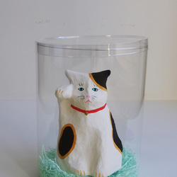 張り子　招き猫　日本猫1(在庫移動） 4枚目の画像