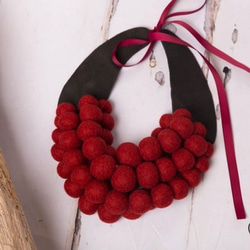 SALE 40%OFF Statement Necklace (Dark Red) 1枚目の画像