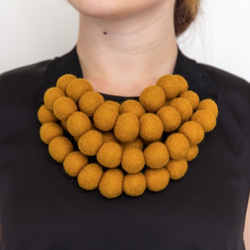 Statement Necklace (camel yellow) 5枚目の画像