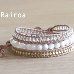 Mother of pearl wrap bracelet 1枚目の画像