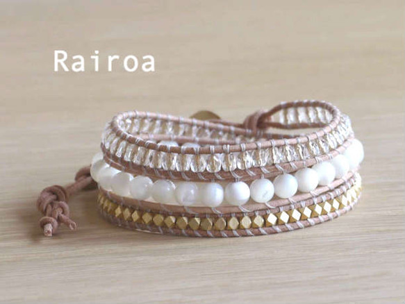 Mother of pearl wrap bracelet 1枚目の画像