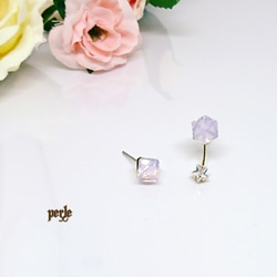 2way キュービック ピアス/2way Cubic Stone  Pierce 1枚目の画像