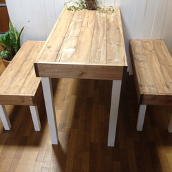 カントリー風⭐️ダイニングテーブルセット 1枚目の画像