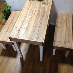 カントリー風⭐️ダイニングテーブルセット 2枚目の画像