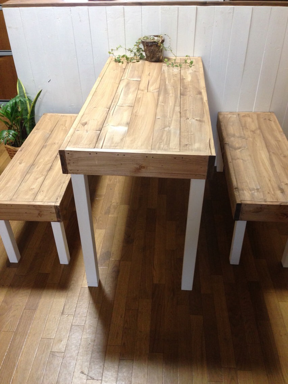 カントリー風⭐️ダイニングテーブルセット 3枚目の画像