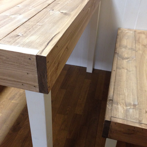 カントリー風⭐️ダイニングテーブルセット ダイニングテーブル ここ