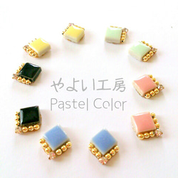 再販 大人かわいい♡pastel color grass (ピアス*イヤリング) 1枚目の画像