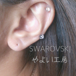 再販 4♡ 一粒 SWAROVSKI 軟骨ピアスに♡ (ピアス*イヤリング*イヤーカフ) 1枚目の画像