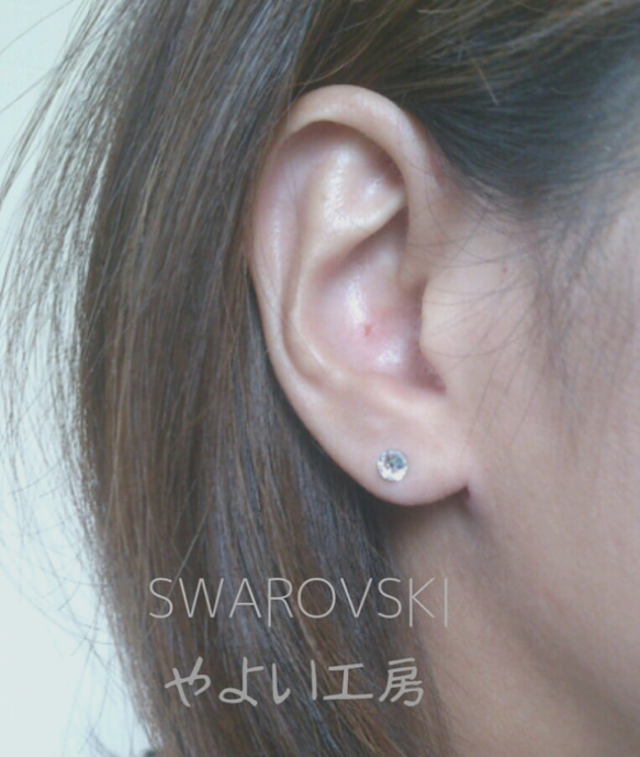 再販 4♡ 一粒 SWAROVSKI 軟骨ピアスに♡ (ピアス*イヤリング*イヤーカフ) 2枚目の画像