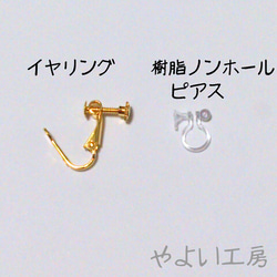 一粒 SWAROVSKI と circle ピアス(イヤリング) 5枚目の画像