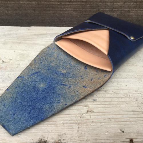 ラクリエ式ショートウォレット 【ルガトー】 ブルー その他ミニ財布