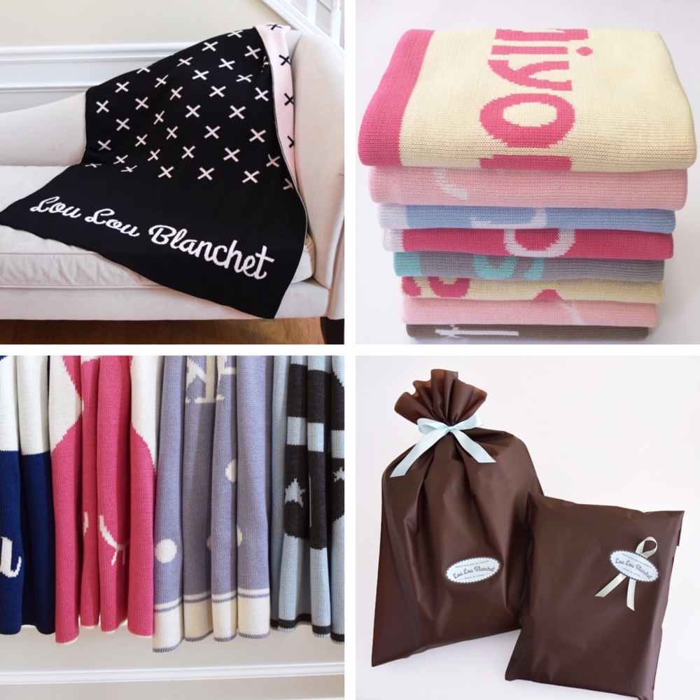 名入れブランケット・ クジラ /レギュラーサイズ・出産祝い　ニット　ギフト