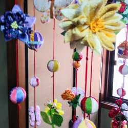つまみ細工、吊るし飾り　四季の花(１２ヶ月の花) 2枚目の画像