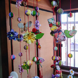 つまみ細工、吊るし飾り　四季の花(１２ヶ月の花) 3枚目の画像