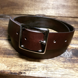 Buttelo Leather Belt/Dark Brown 1枚目の画像