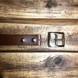 Buttelo Leather Belt/Dark Brown 2枚目の画像