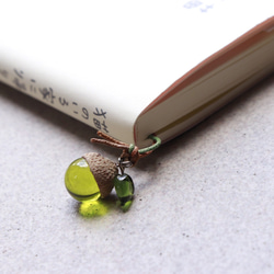 ブックマーク タッセル 93 mm ライトグリーン 12個 ハンドメイド 緑