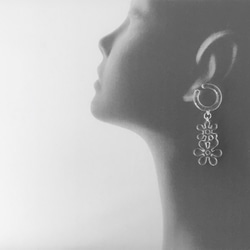 玻璃環的耳套（雙耳） 耳環/耳環配件的替代品 對於金屬過敏的人士 第2張的照片