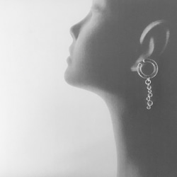 玻璃環的耳套（雙耳） 耳環/耳環配件的替代品 對於金屬過敏的人士 第3張的照片