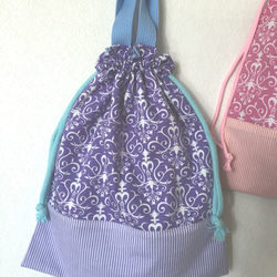 お着替え袋(紫) 2枚目の画像