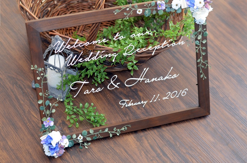 シュエット -chouette- フィーノ木製フレームに透明パネルの結婚式のウェルカムボード♪