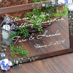 シュエット -chouette- フィーノ木製フレームに透明パネルの結婚式のウェルカムボード♪ 1枚目の画像