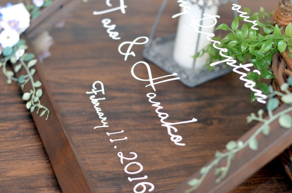 シュエット -chouette- フィーノ木製フレームに透明パネルの結婚式のウェルカムボード♪ 4枚目の画像