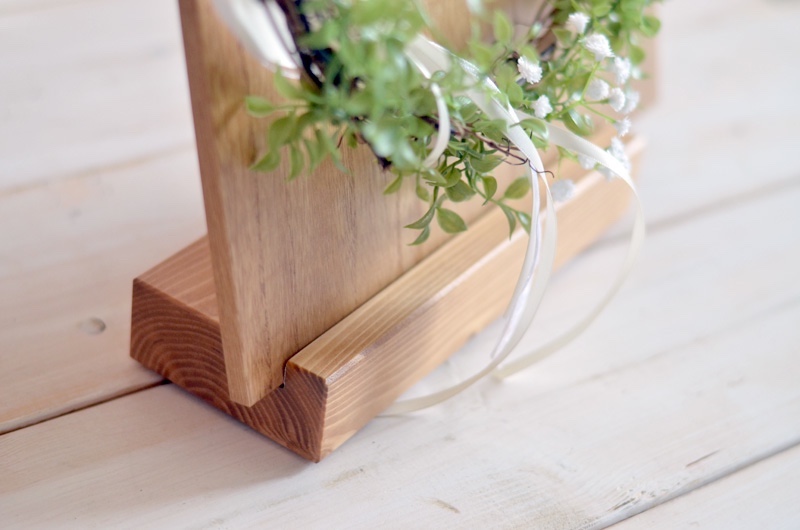 フォレ・プランタ - forêt printemps - フィーノ木製ウェルカムボード オーク スタンド付き