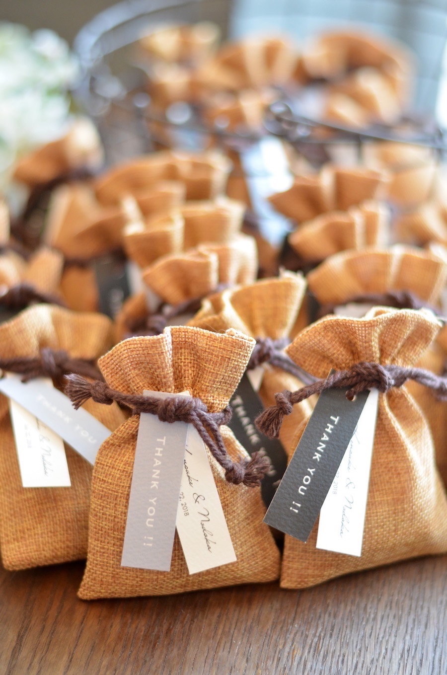 大人気プチギフト！お二人のお名前＆挙式日のタグ付　フィーノプチギフト30個セット