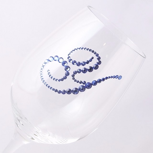 ワイングラス　イニシャル　デコグラス