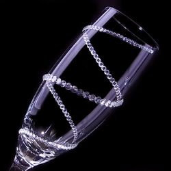 シャンパングラス　螺旋　デコグラス　 1枚目の画像