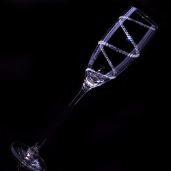 シャンパングラス　螺旋　デコグラス　 2枚目の画像