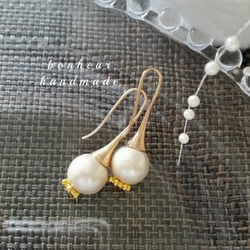 oriental cottonpearl earrings(オリエンタルコットンパールピアス) 1枚目の画像