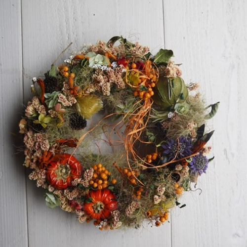 秋色・大人の優しいハロウィン・ドライフラワー＆プリザーブドフラワー